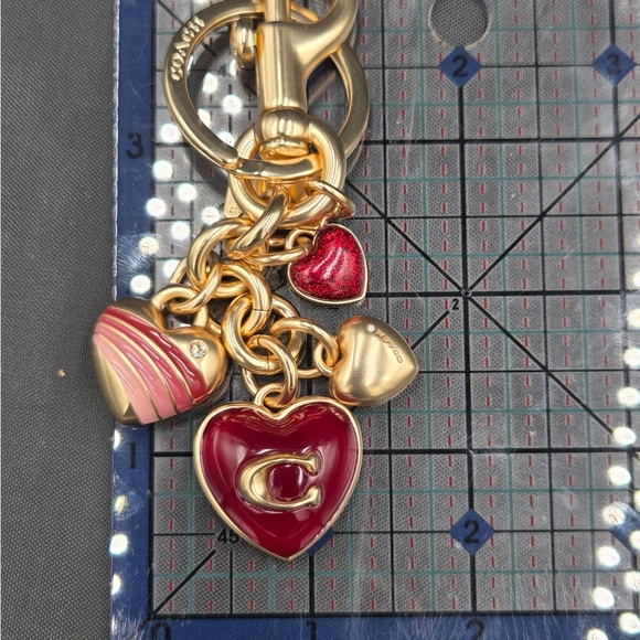 Coach Accessories - Coach Signature Heart Cluster Bag Charm